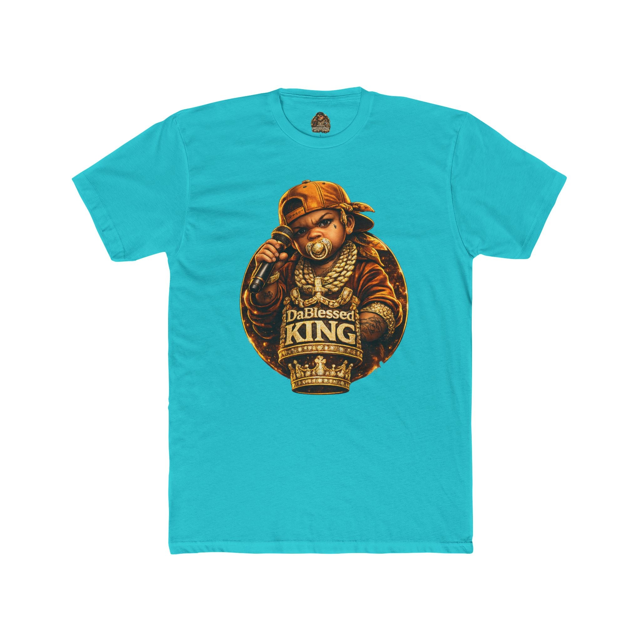 Blessed King Graphic Tee — Hip-Hop Letter P Design