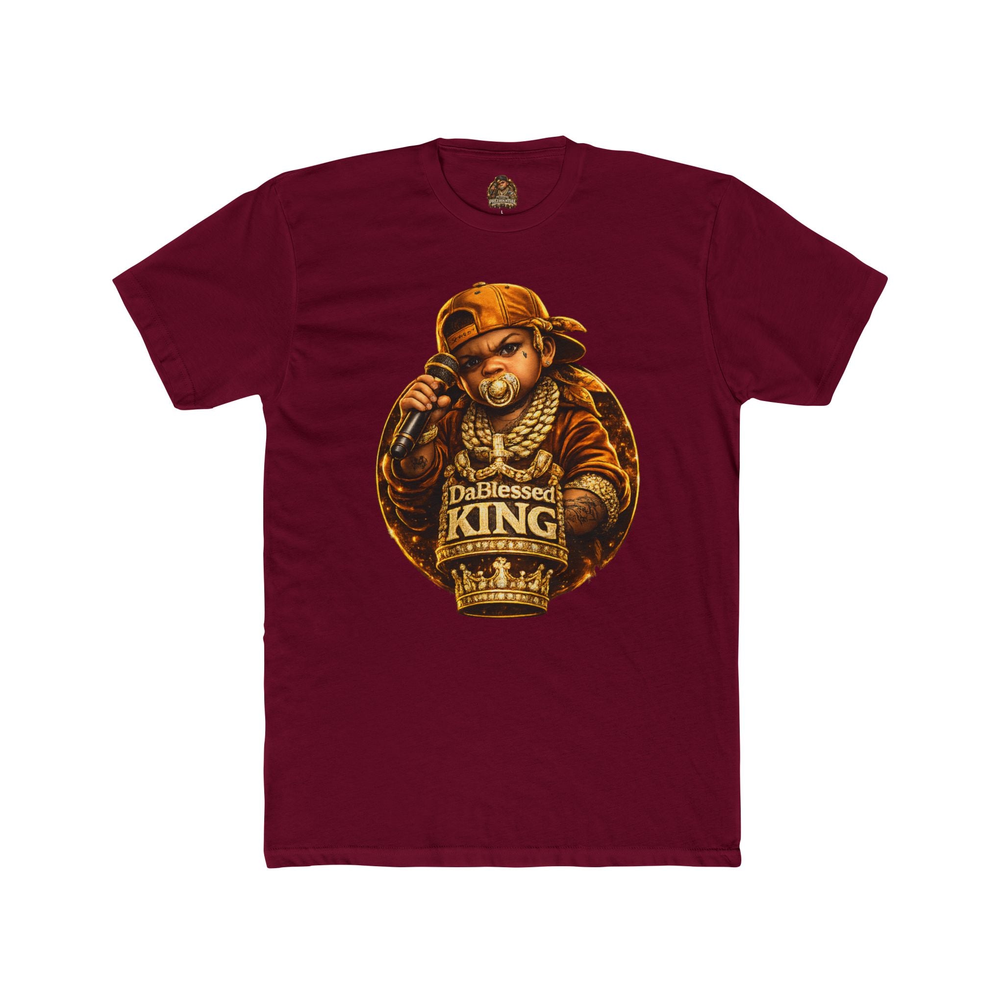 Blessed King Graphic Tee — Hip-Hop Letter P Design
