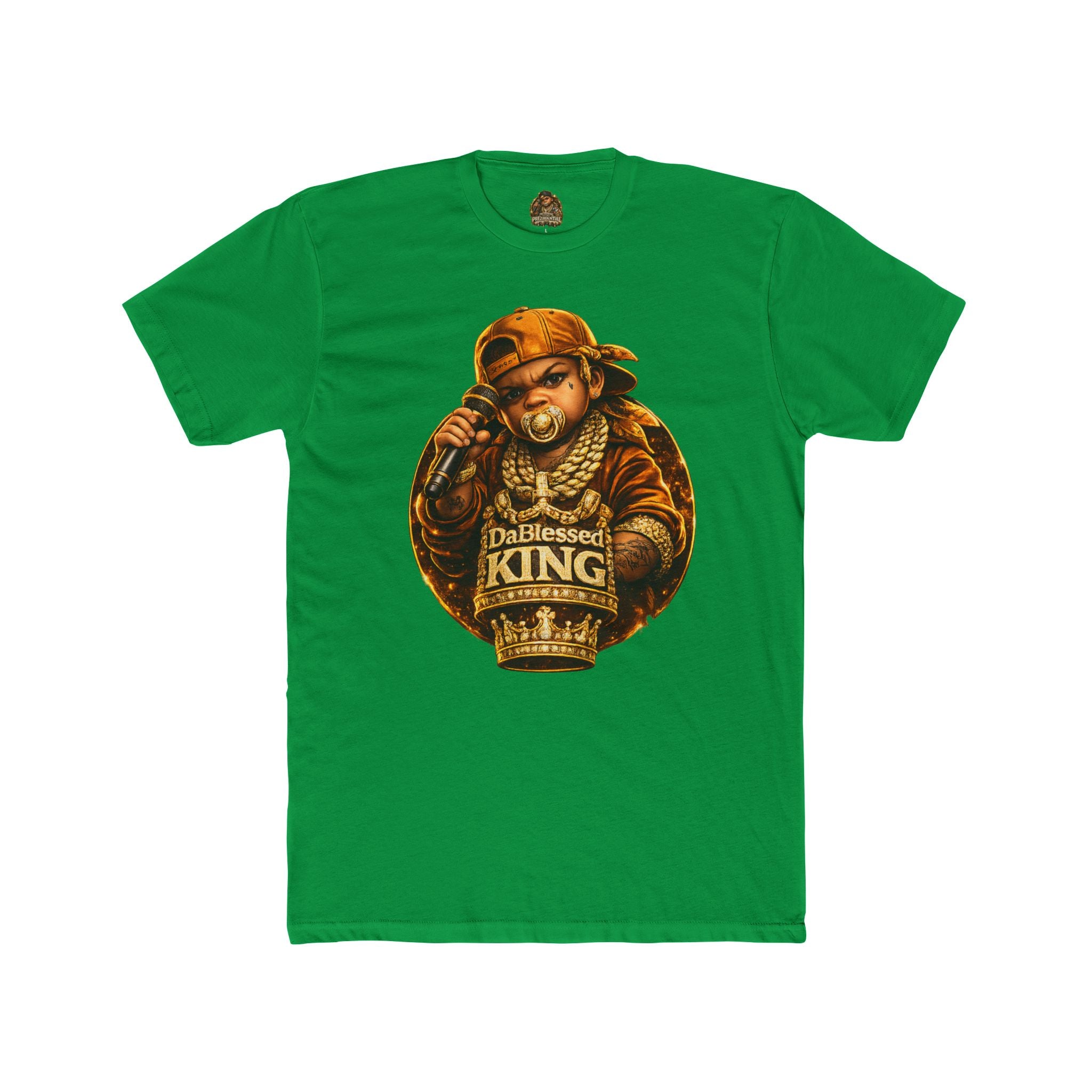 Blessed King Graphic Tee — Hip-Hop Letter P Design