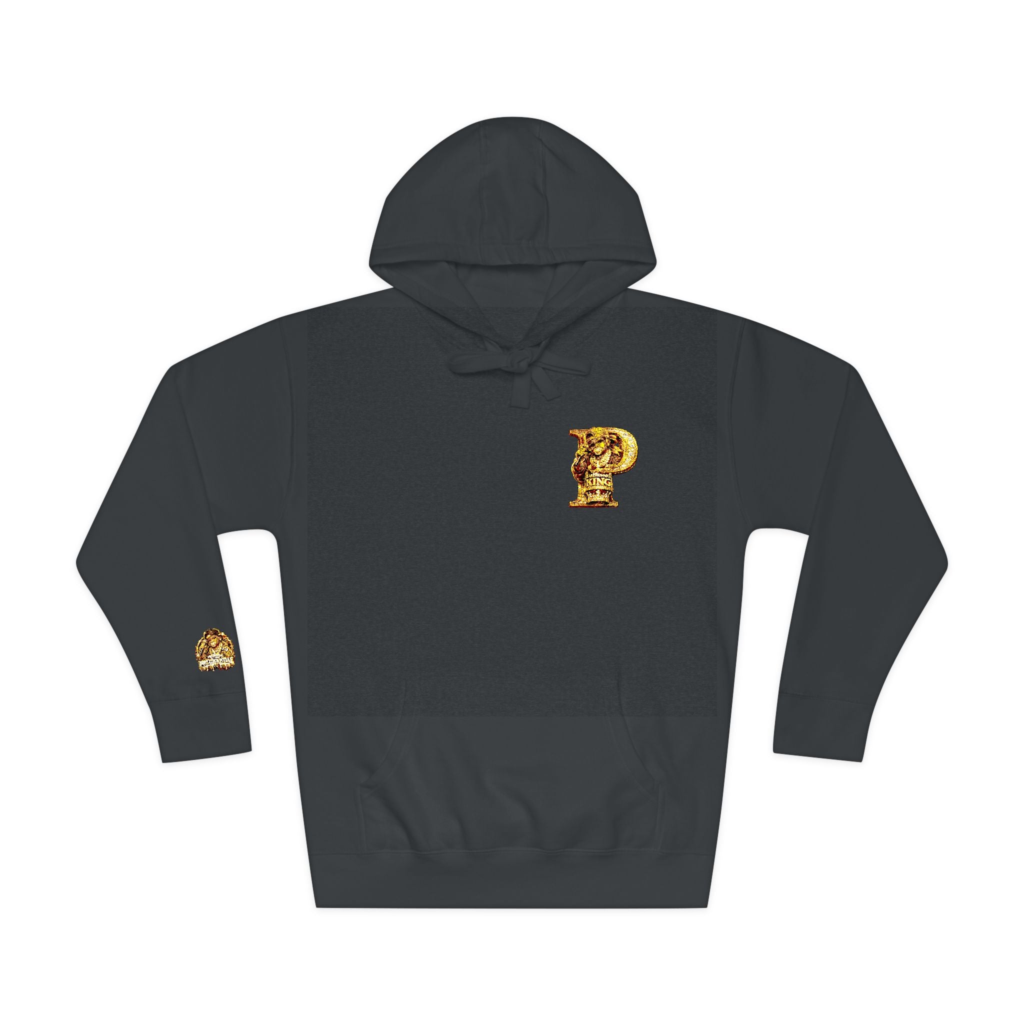 Floral P Initial Hoodie — Pink Rose Gold Monogram Fleece