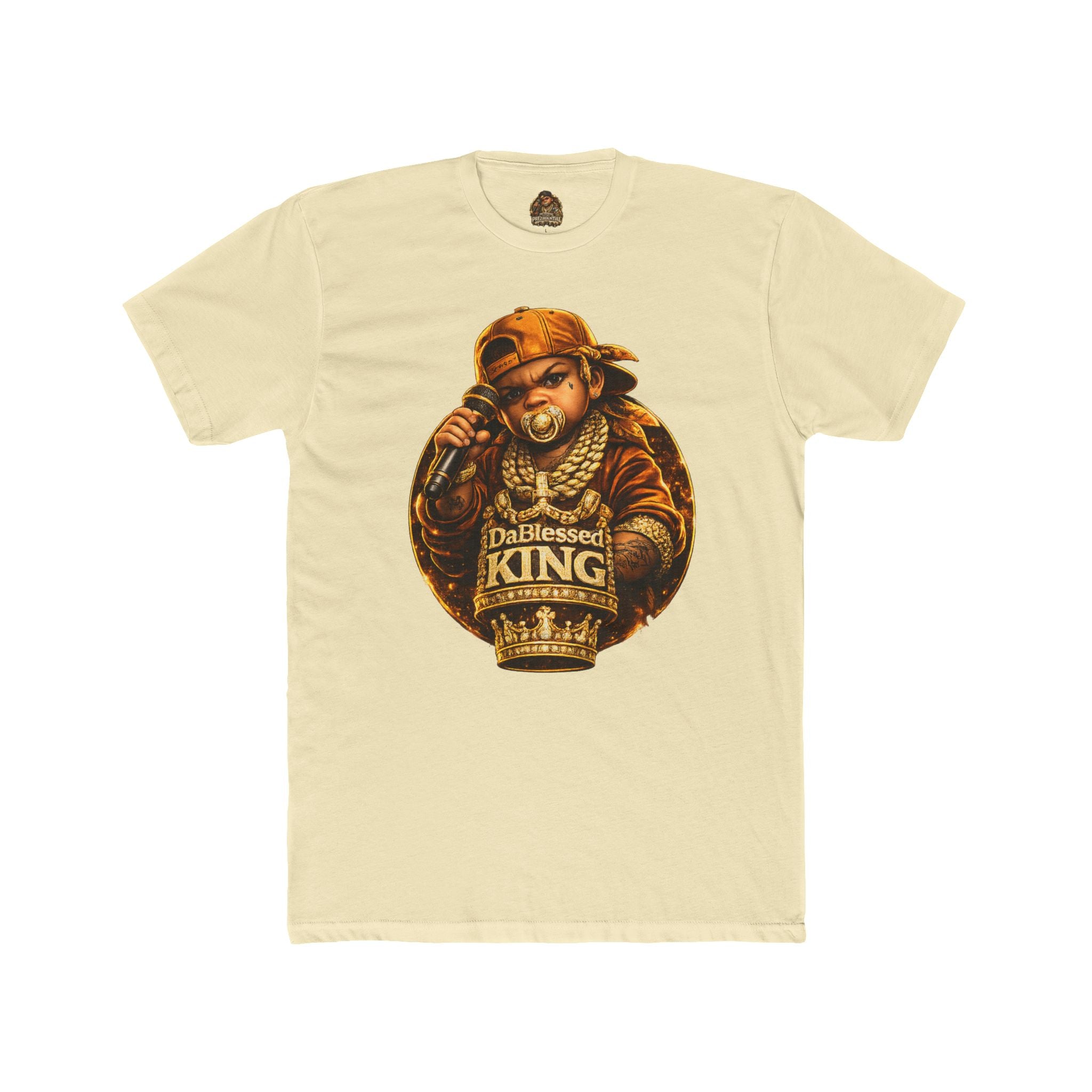 Blessed King Graphic Tee — Hip-Hop Letter P Design
