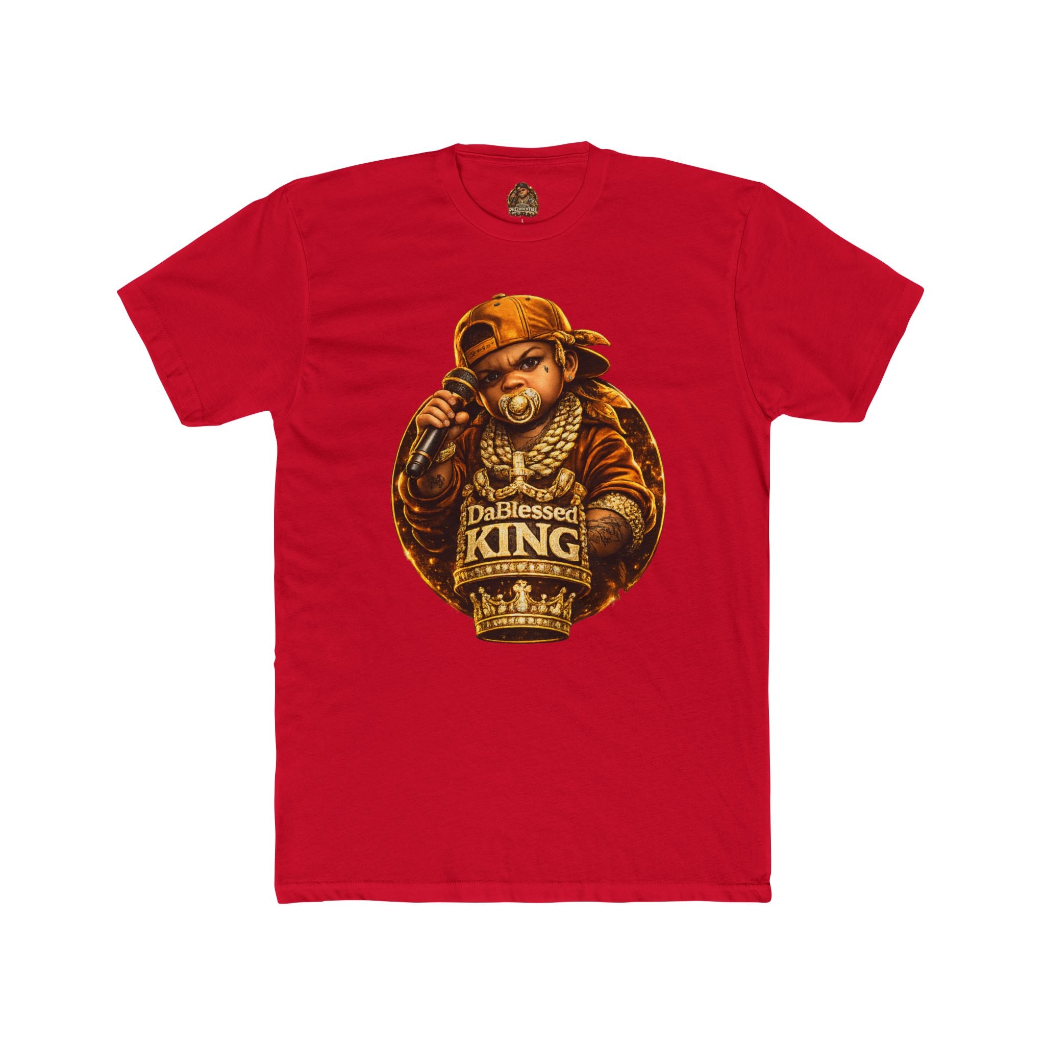 Blessed King Graphic Tee — Hip-Hop Letter P Design