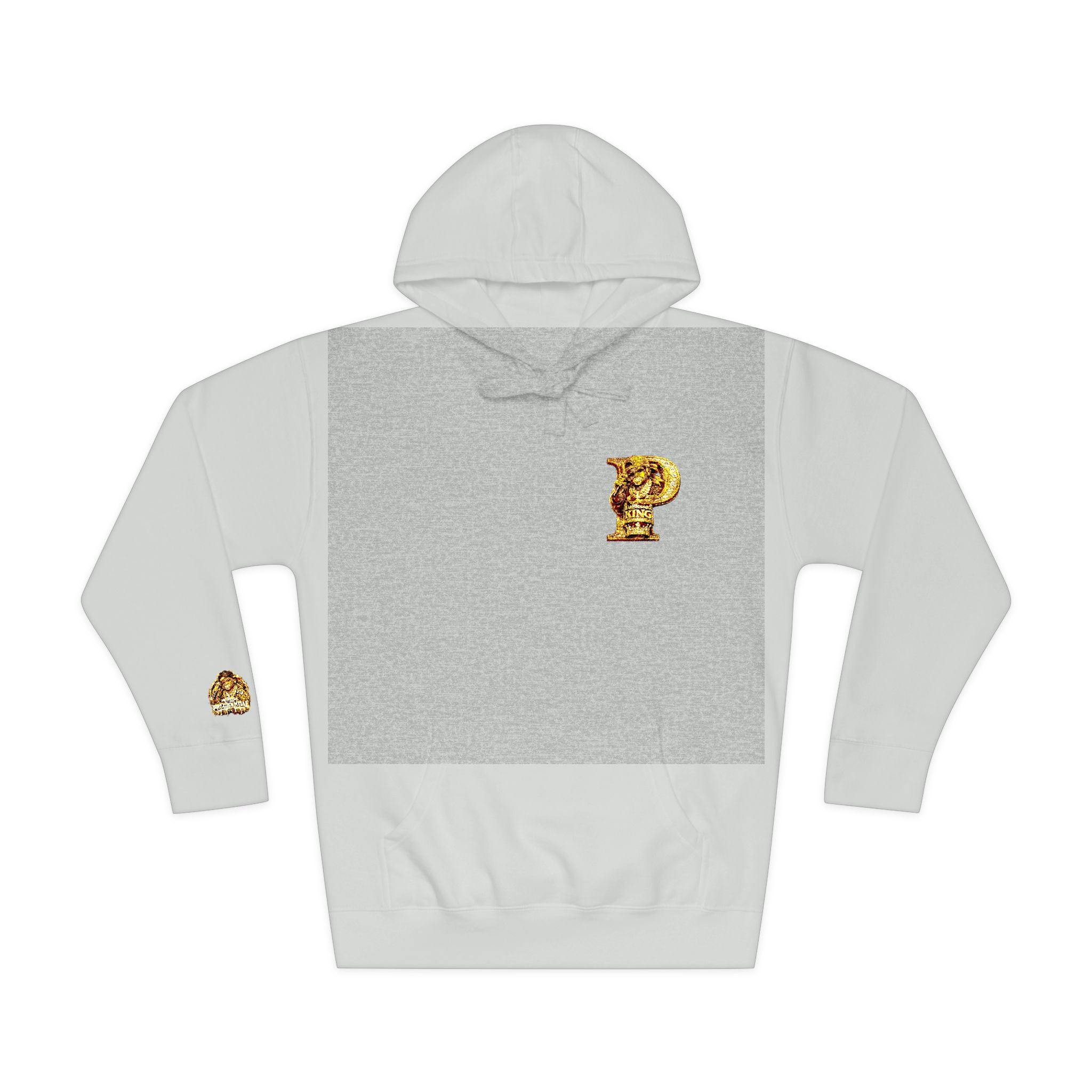 Floral P Initial Hoodie — Pink Rose Gold Monogram Fleece