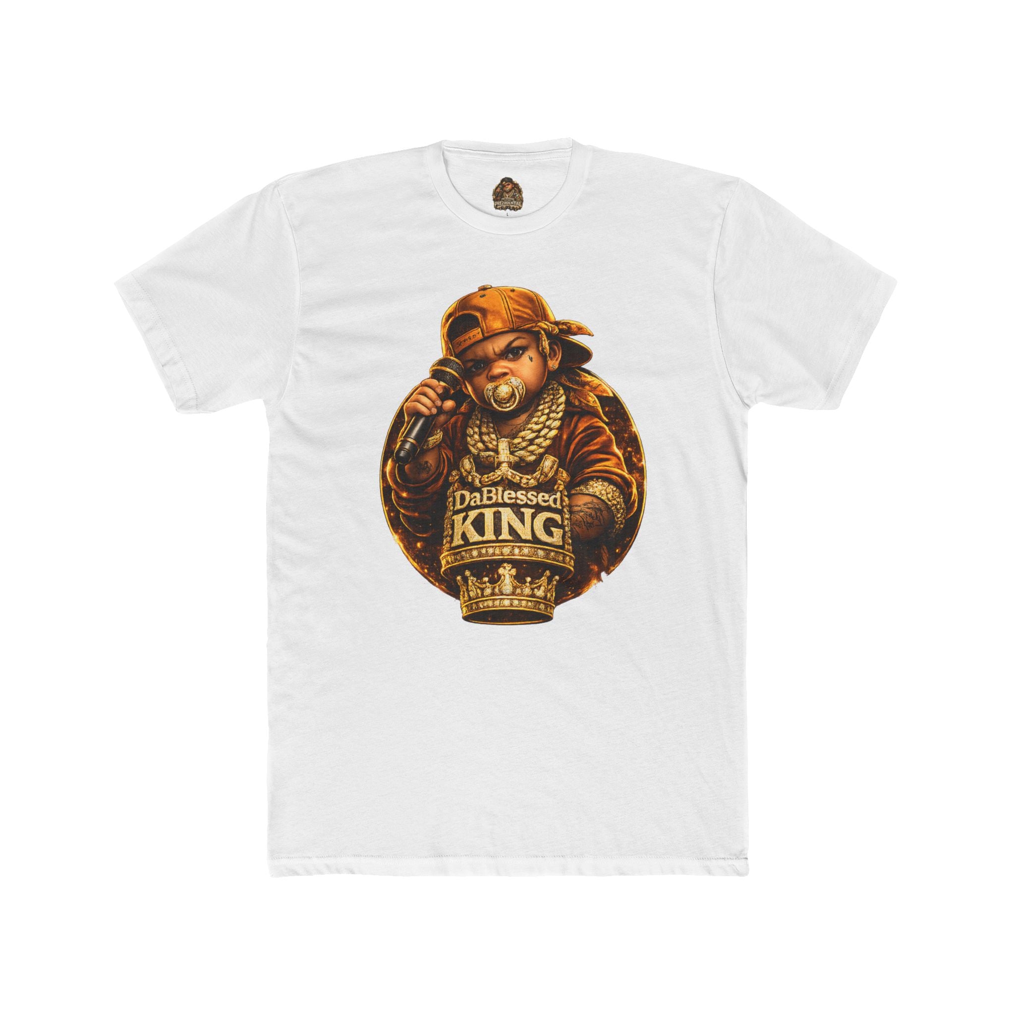 Blessed King Graphic Tee — Hip-Hop Letter P Design