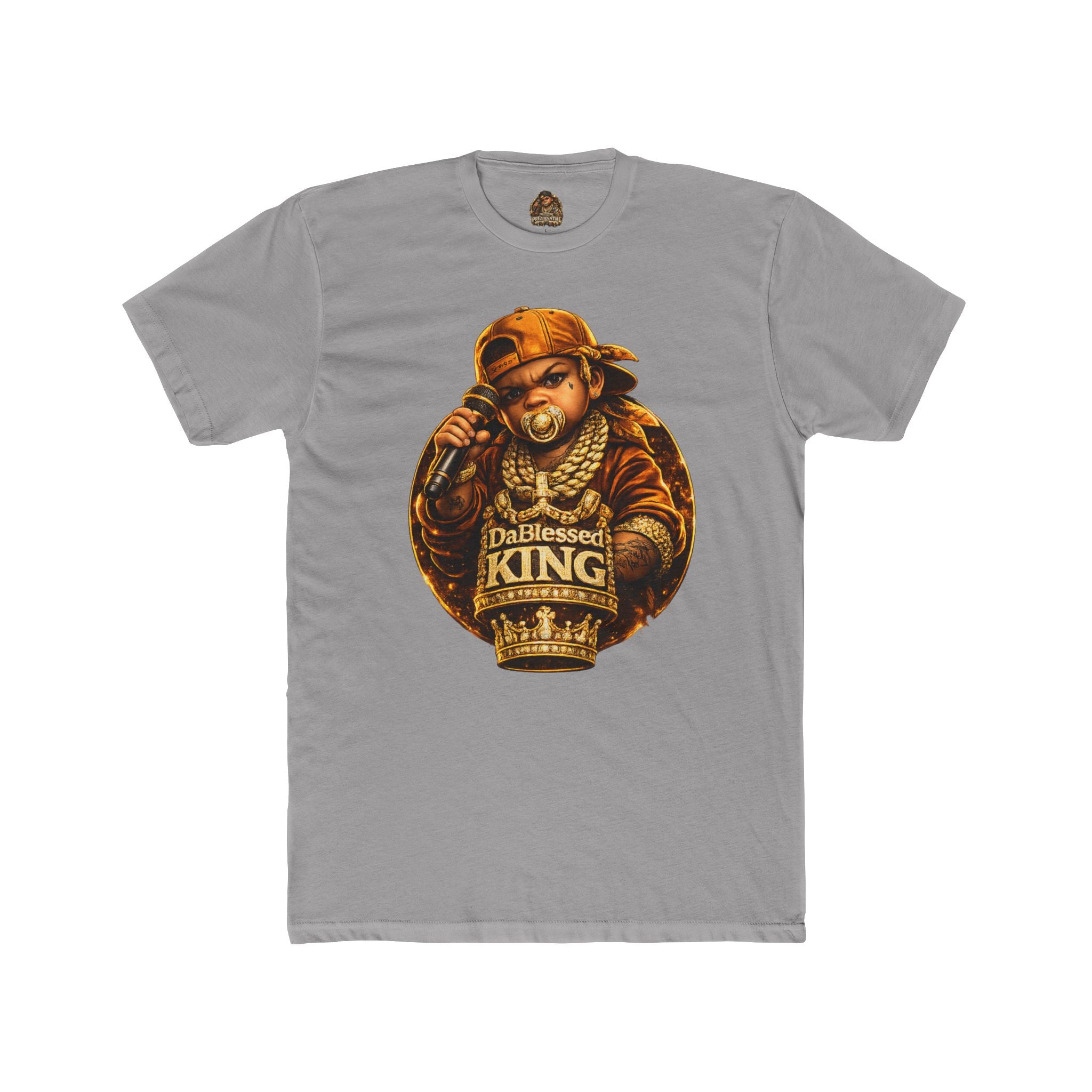 Blessed King Graphic Tee — Hip-Hop Letter P Design