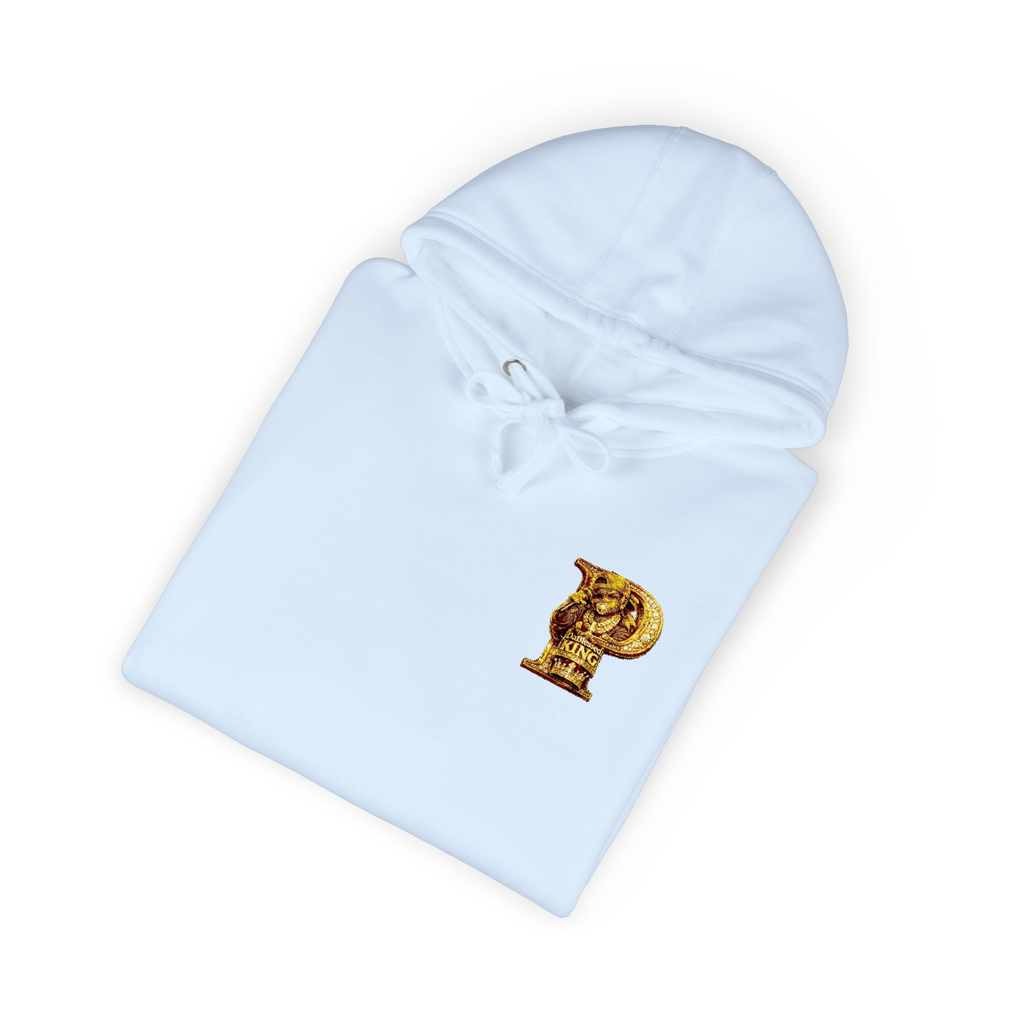 Floral P Initial Hoodie — Pink Rose Gold Monogram Fleece