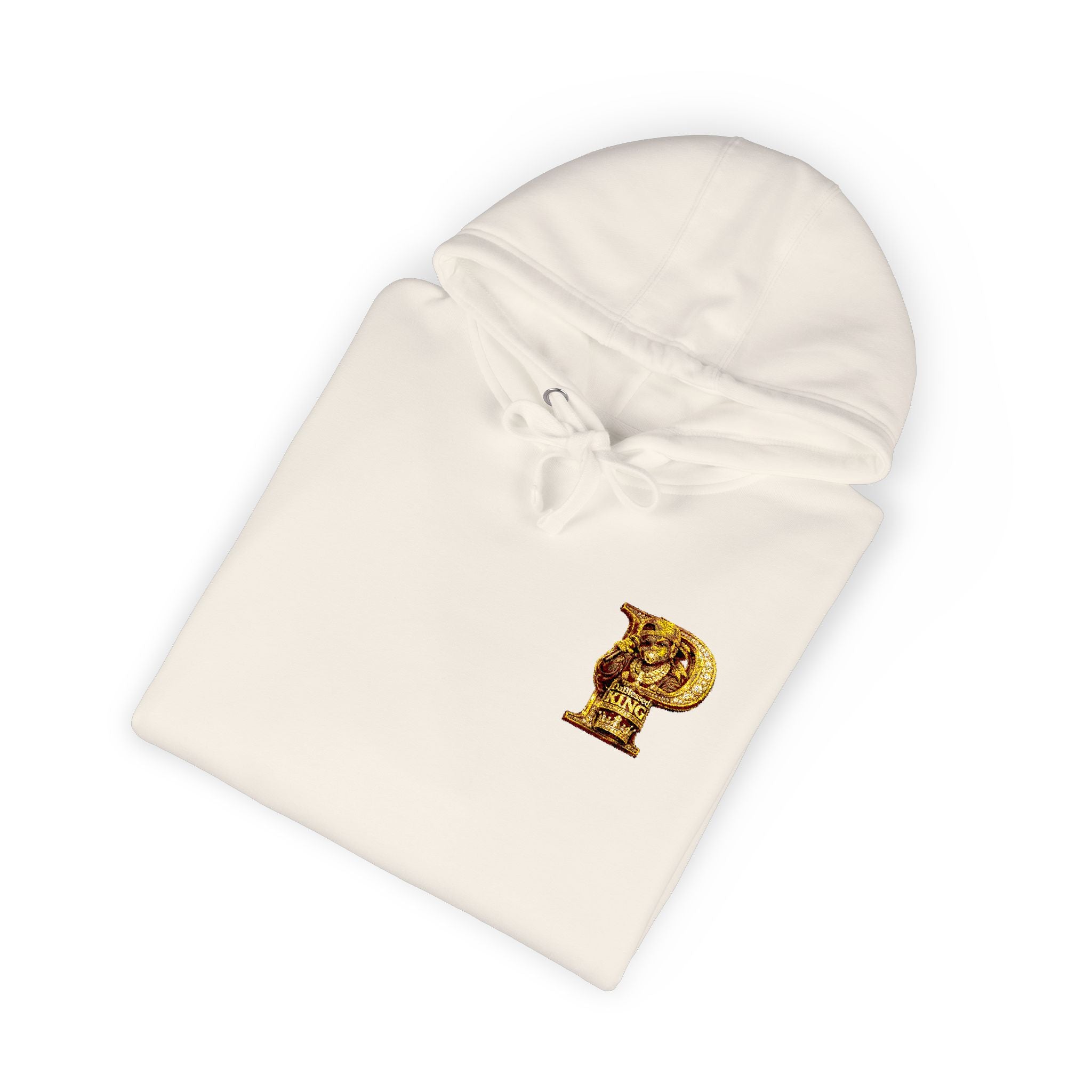 Floral P Initial Hoodie — Pink Rose Gold Monogram Fleece