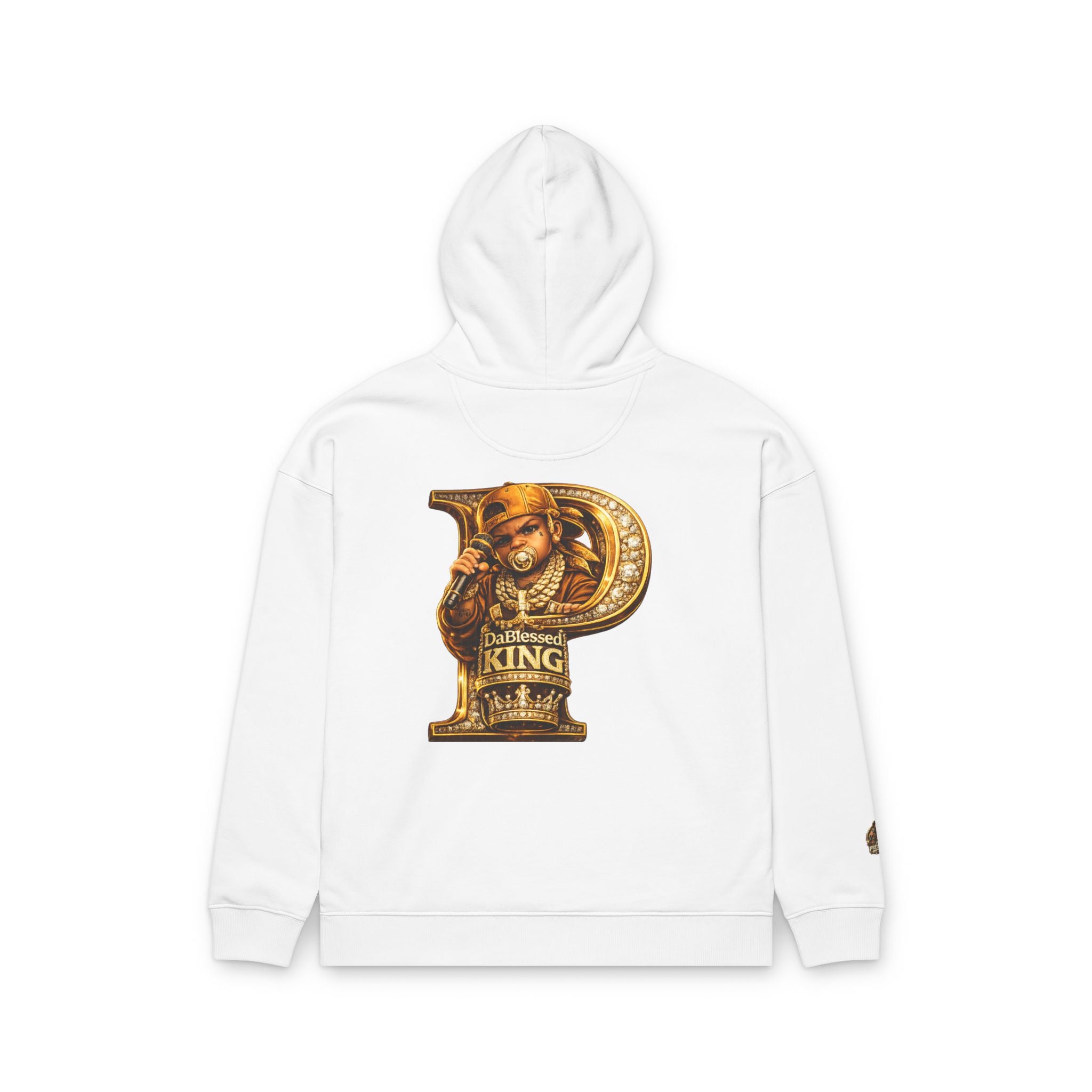 Gold Letter P King Hoodie — Vintage Royalty Graphic Hoodie!!