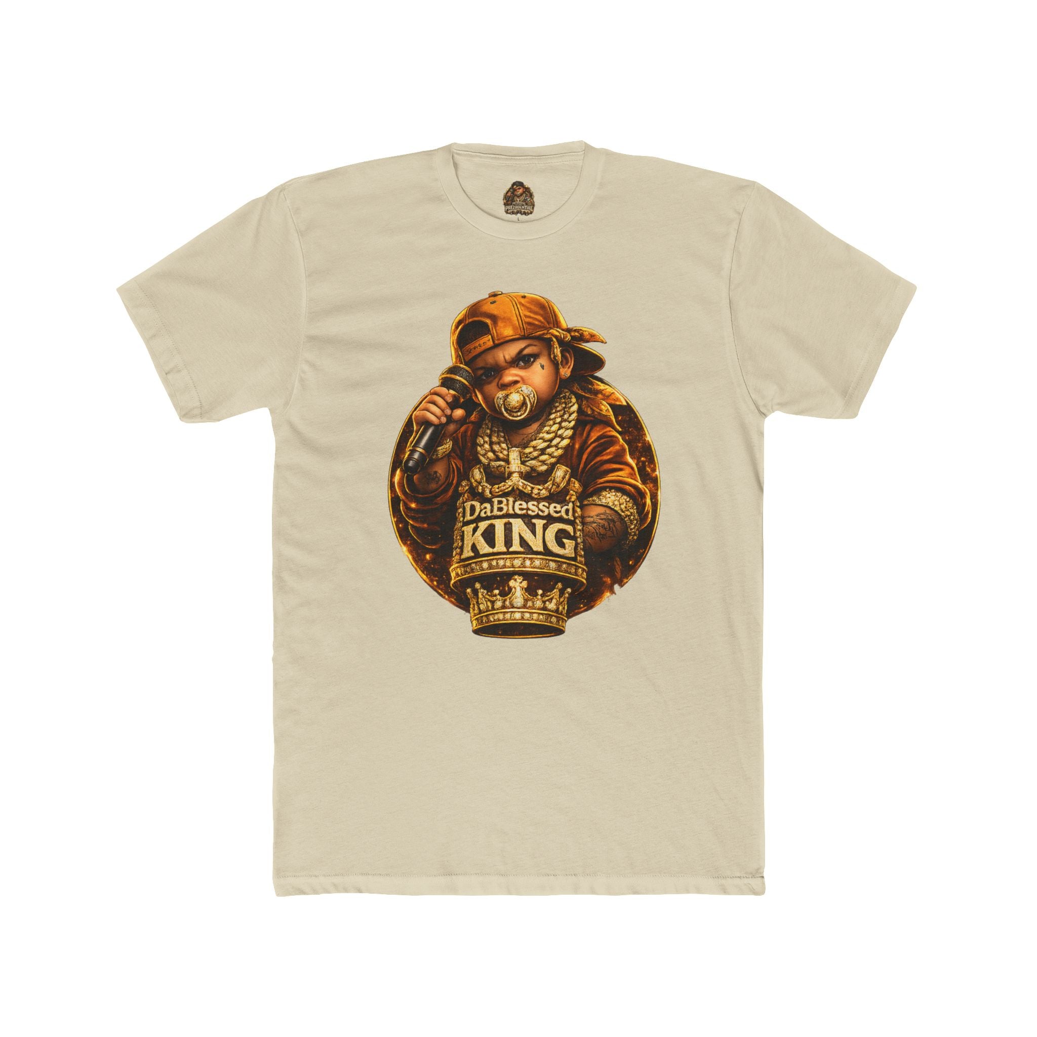 Blessed King Graphic Tee — Hip-Hop Letter P Design