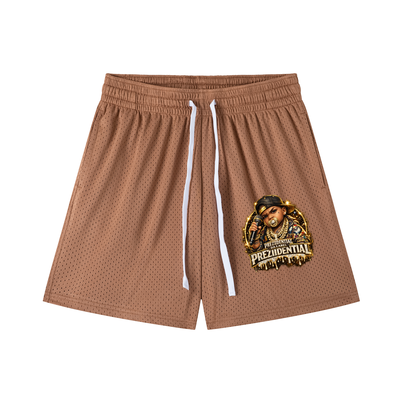 Mesh Drawstring Shorts