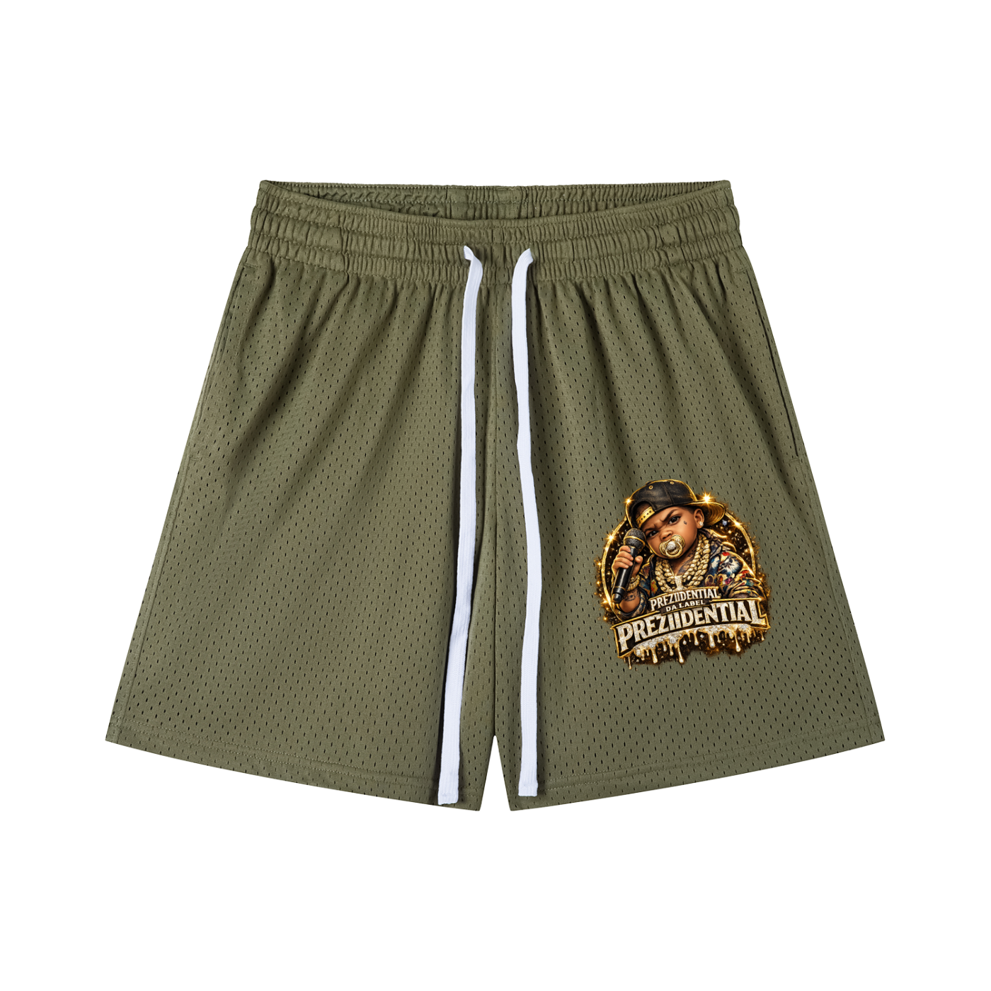 Mesh Drawstring Shorts