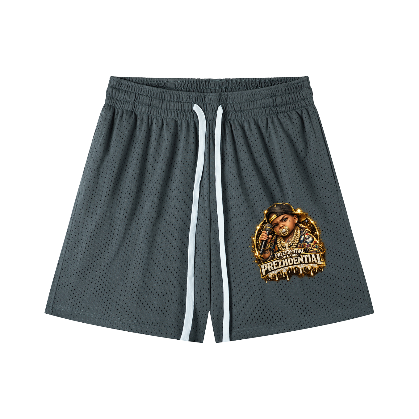 Mesh Drawstring Shorts