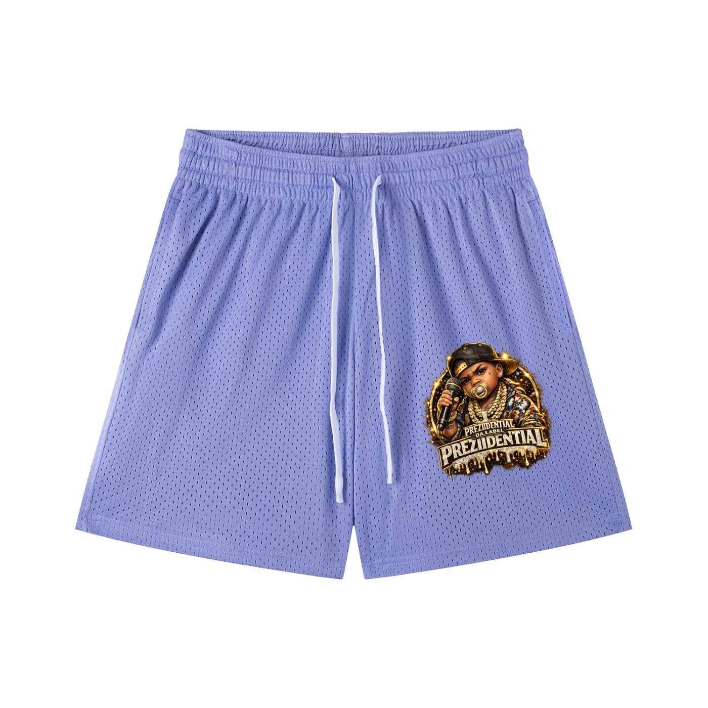 Mesh Drawstring Shorts