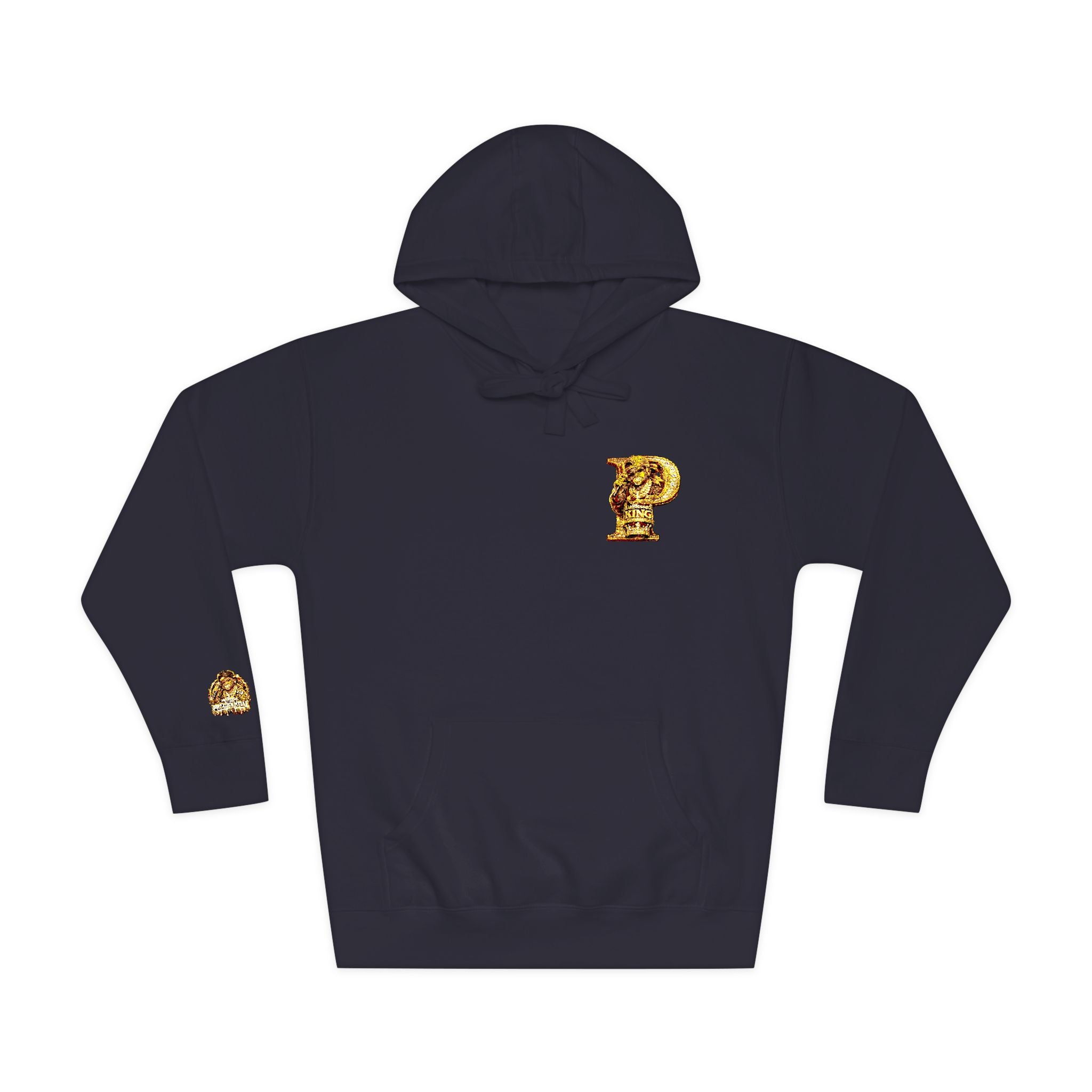 Floral P Initial Hoodie — Pink Rose Gold Monogram Fleece