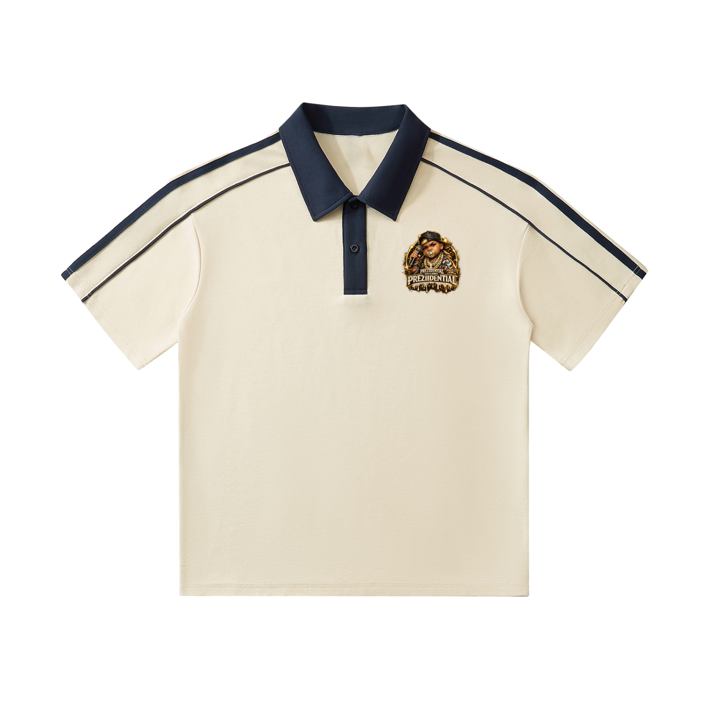 Contrast Collar Short-Sleeve Polo Shirt