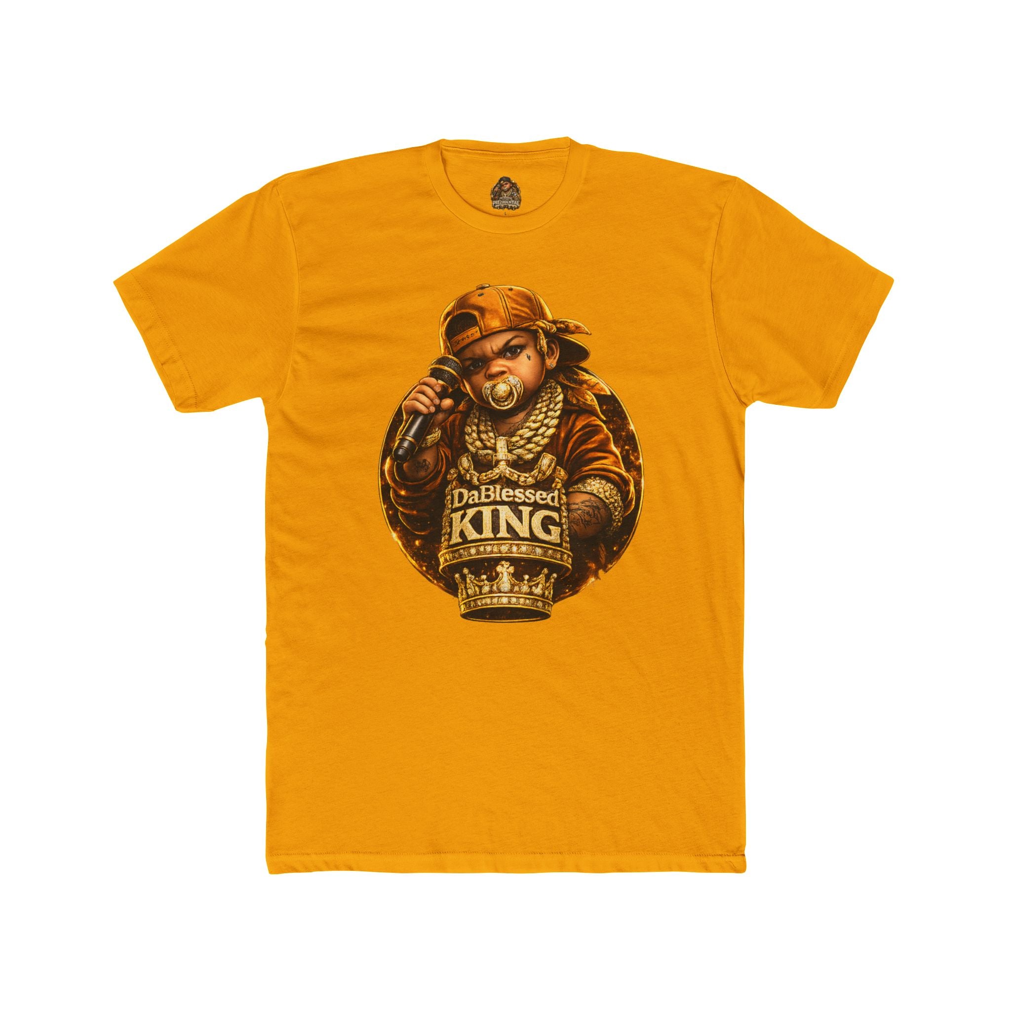 Blessed King Graphic Tee — Hip-Hop Letter P Design