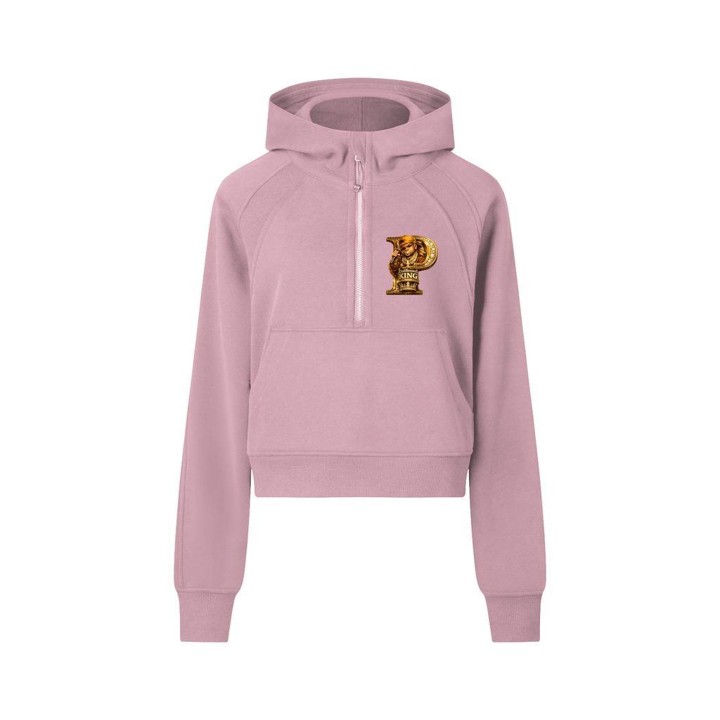 Cropped Half-Zip Hoodie