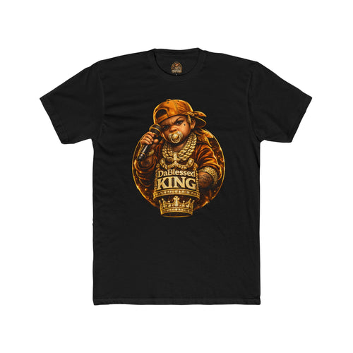 Blessed King Graphic Tee — Hip-Hop Letter P Design