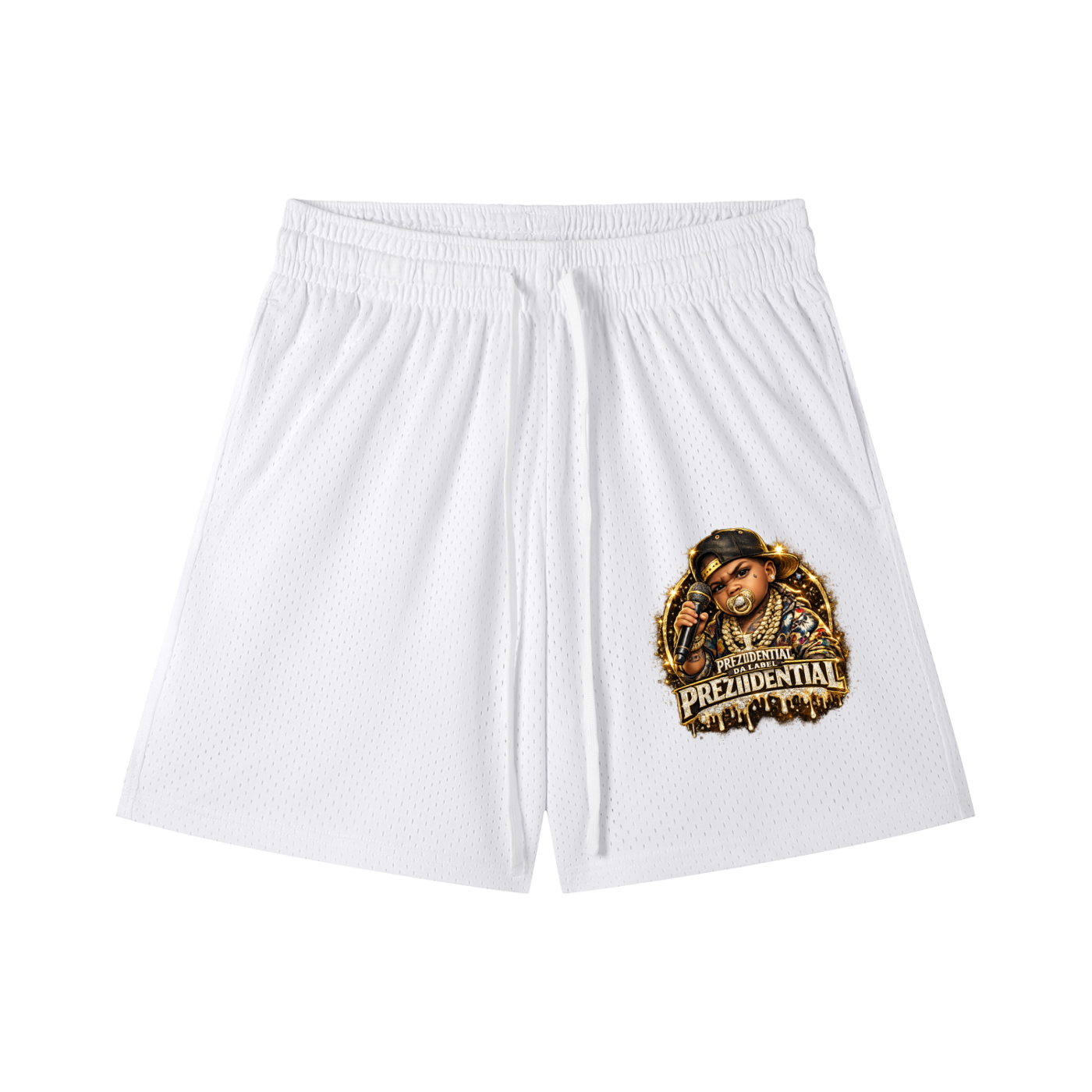 Mesh Drawstring Shorts