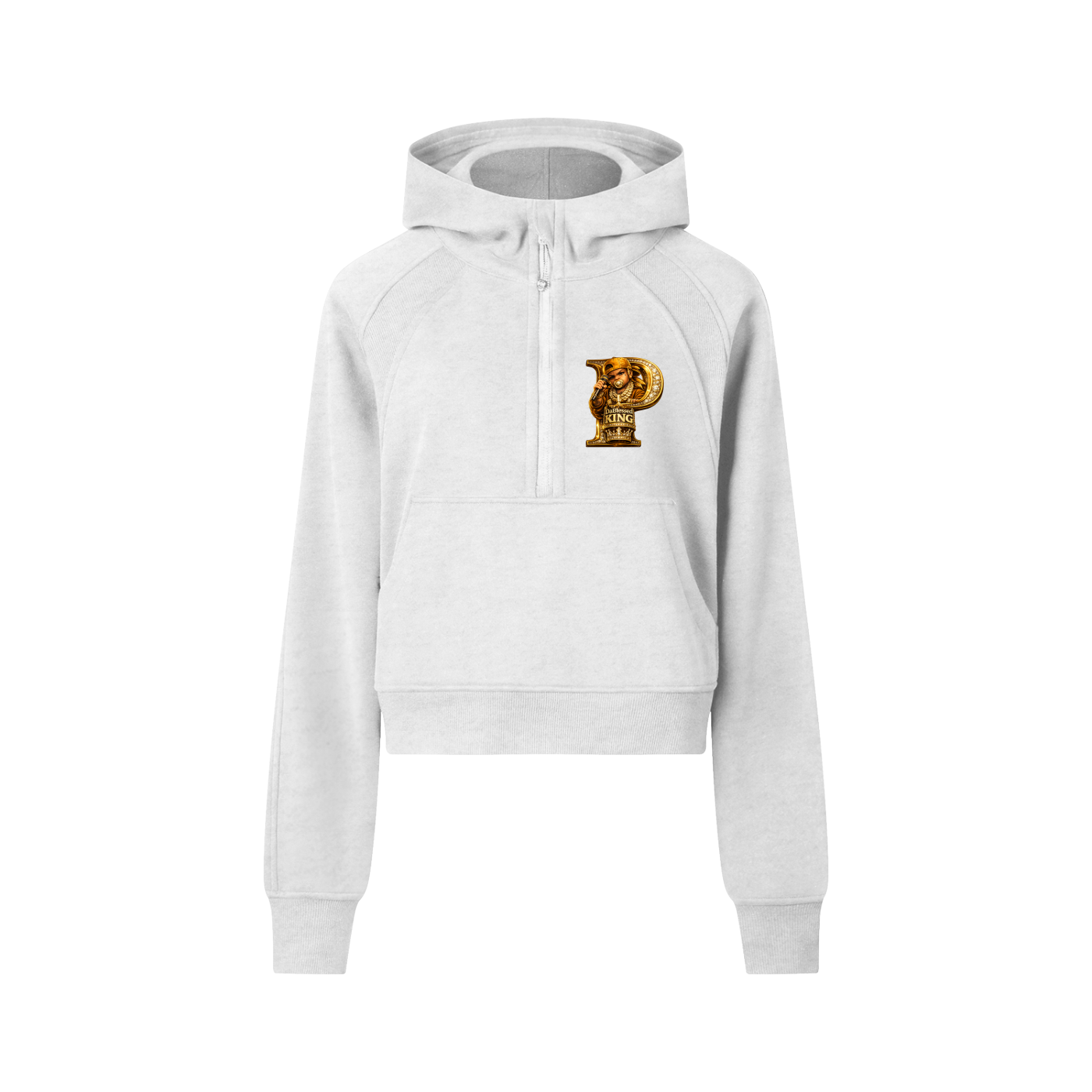 Cropped Half-Zip Hoodie