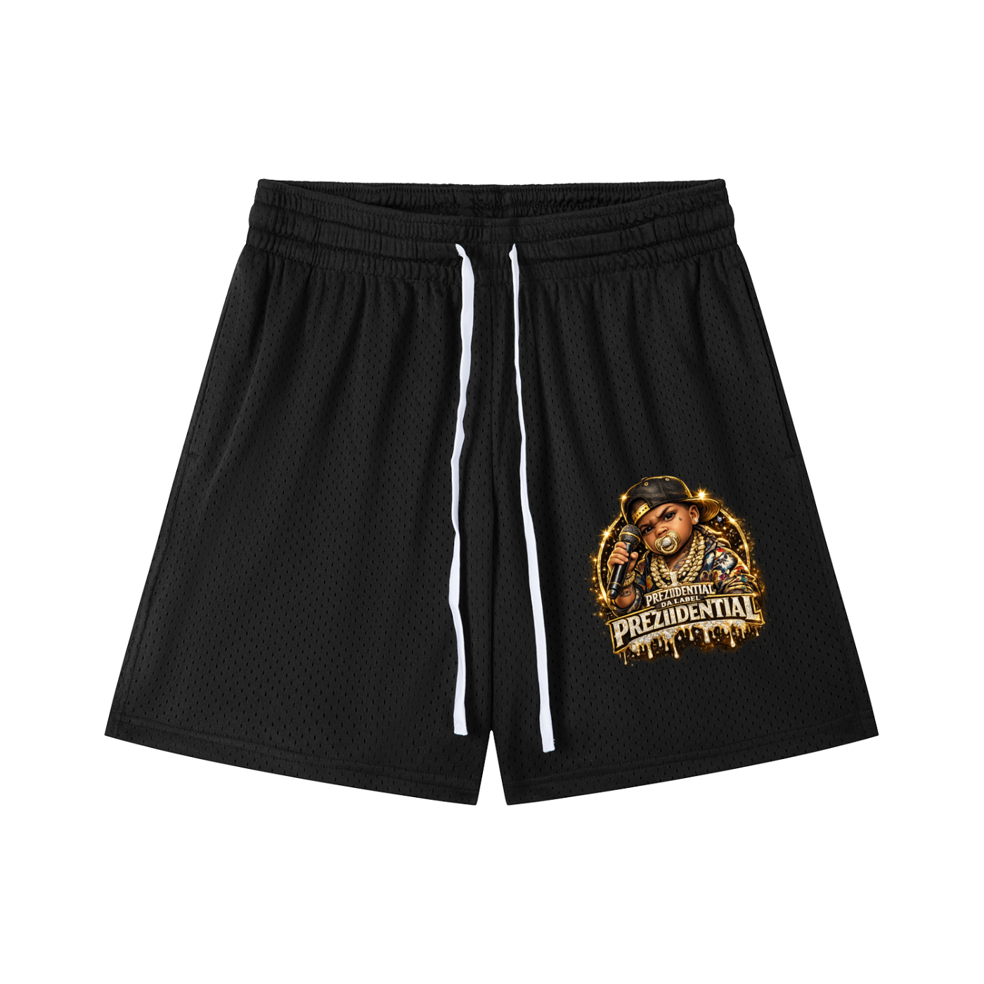 Mesh Drawstring Shorts