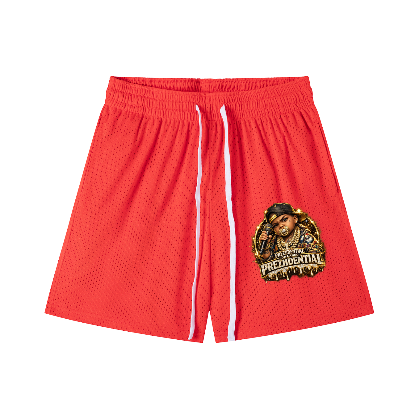 Mesh Drawstring Shorts